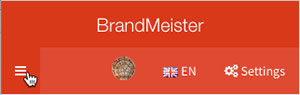 BrandMeister Hamburger button