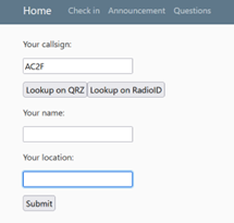 Callsign lookup